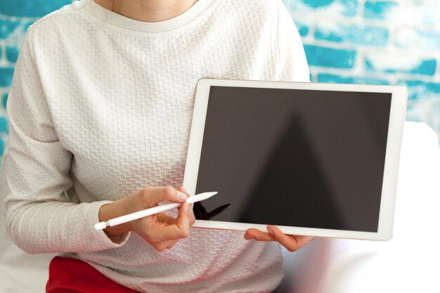 Woman Using Digital Tablet