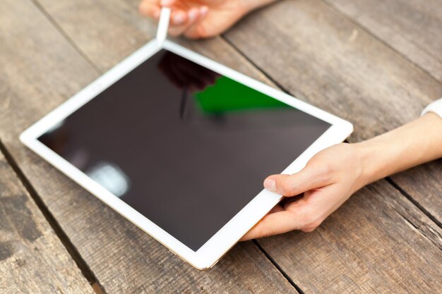 Woman Using Digital Tablet