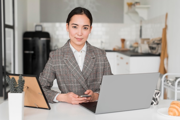 Woman using mobile