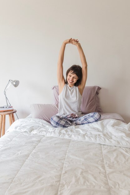 woman waking up