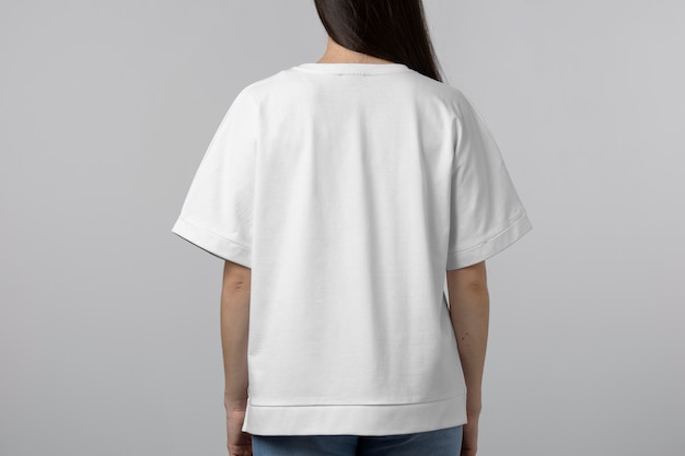 blank white t shirt front and back