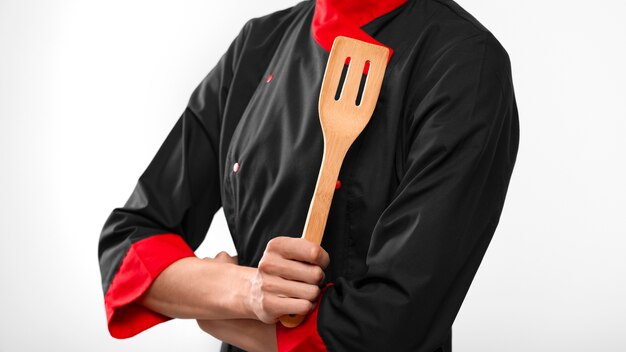 Woman wearing chef attire