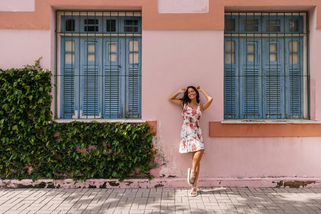 Woman wearing sundress