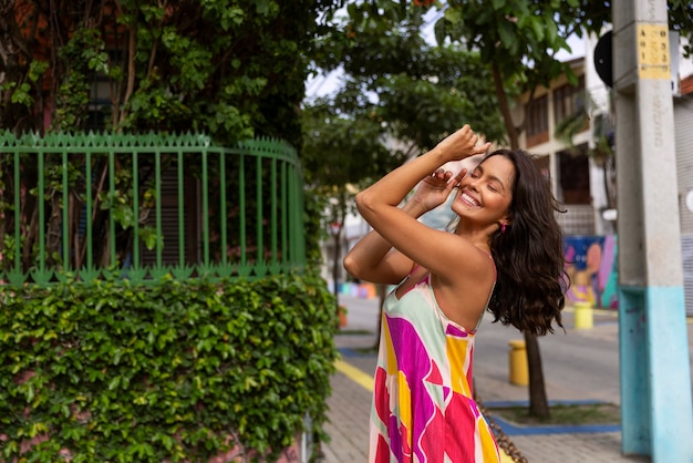Free Photo woman wearing sundress