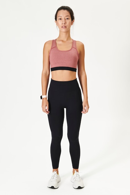 Woman wearing yoga outfit for active wear
