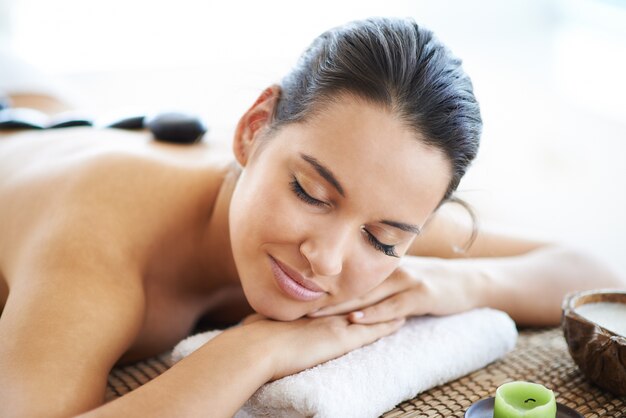 Woman in a wellness center