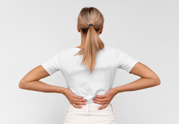 Woman with back pain