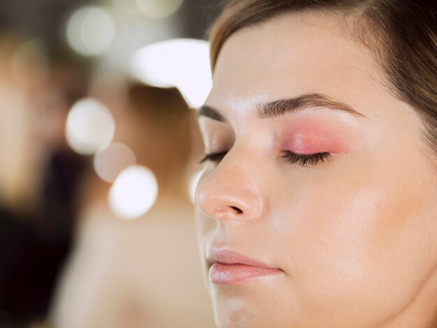 Woman with beautiful eye makeup