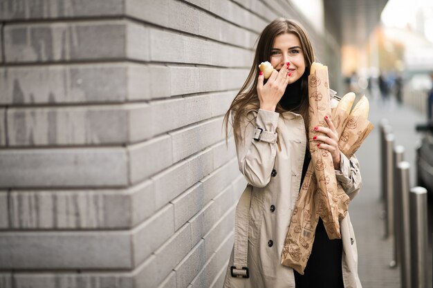 Woman with bread