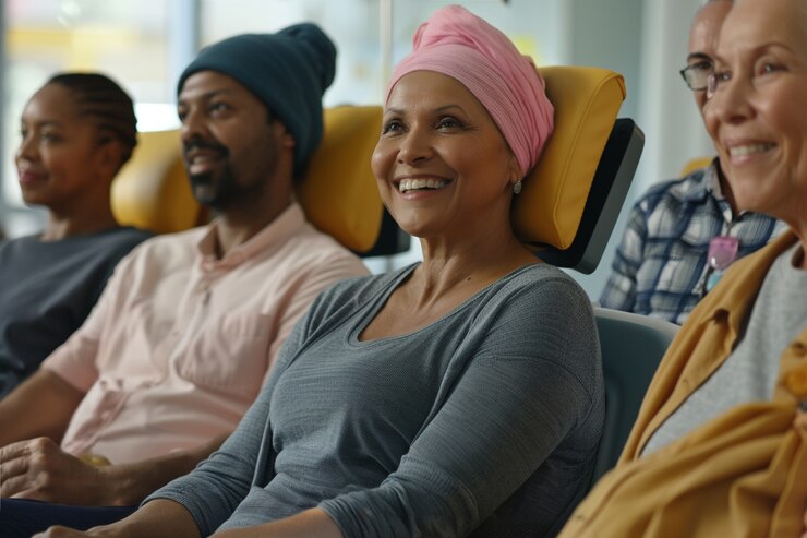 Free Photo woman with breast cancer receiving support