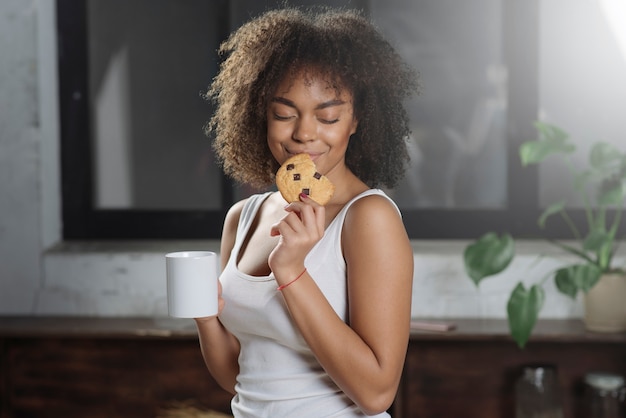 Woman with cookie