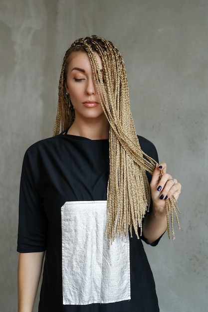 Free photo woman with dreadlocks