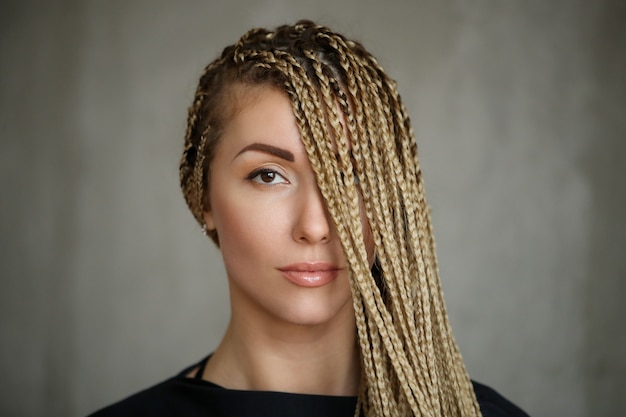 Woman with dreadlocks