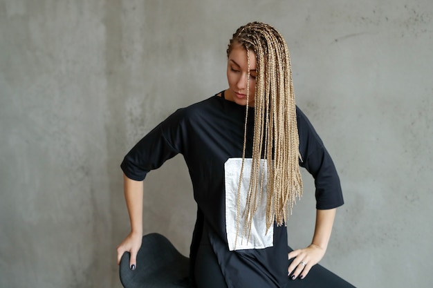 Free photo woman with dreadlocks