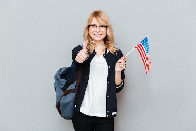 Woman with flag