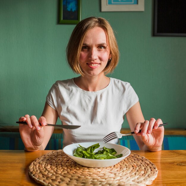 Woman with food