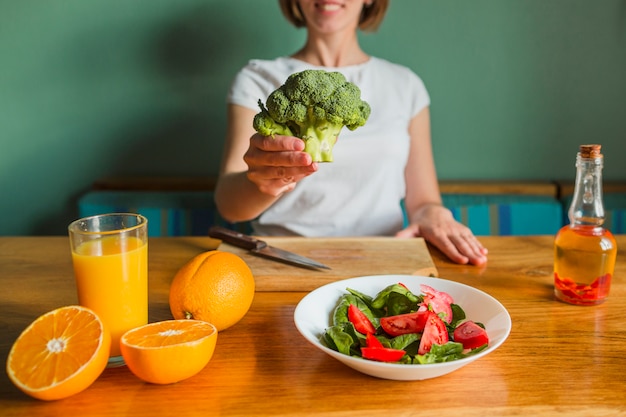 Woman with food