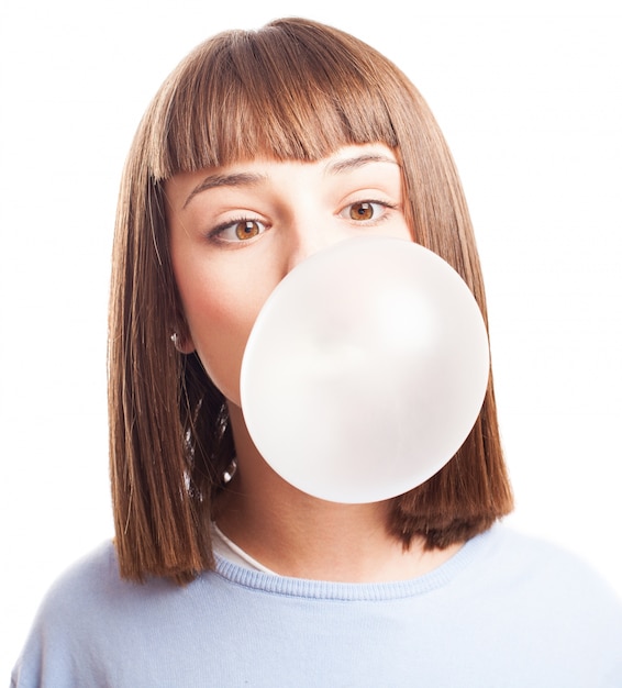 Free photo woman with hair in a pigtail