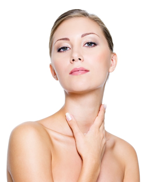 Free photo woman with healthy neck