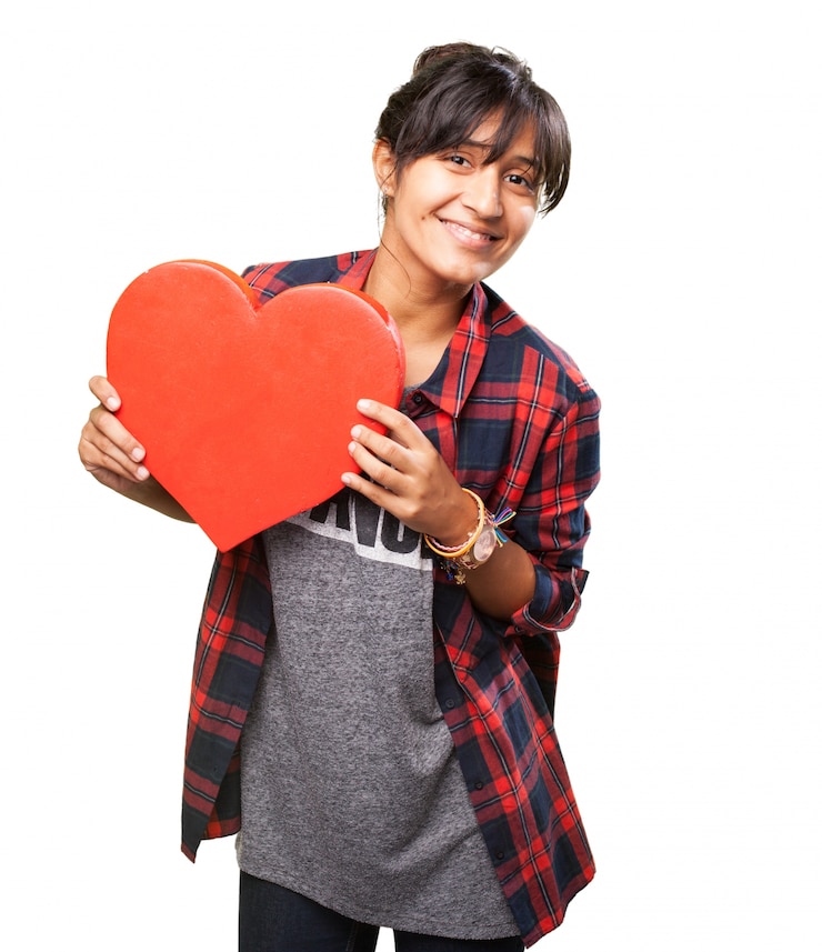 Free Photo woman with a heart