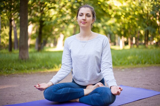 Woman with legs crossed