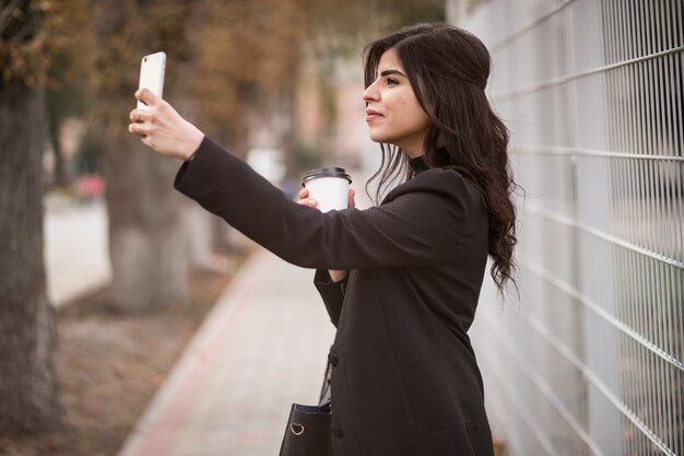 Woman with phone