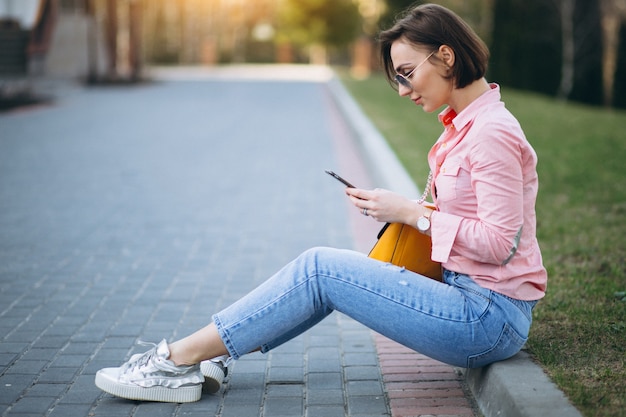 Woman with phone