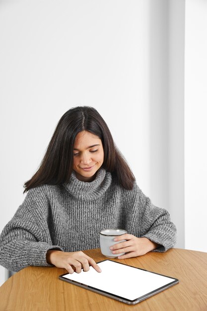 Woman with tablet