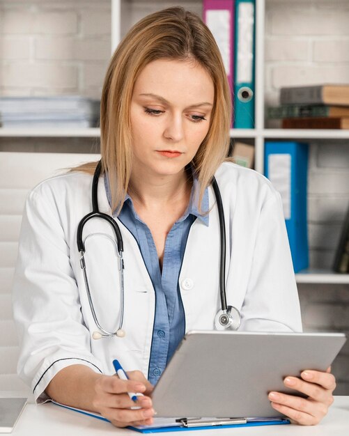 Woman working as doctor