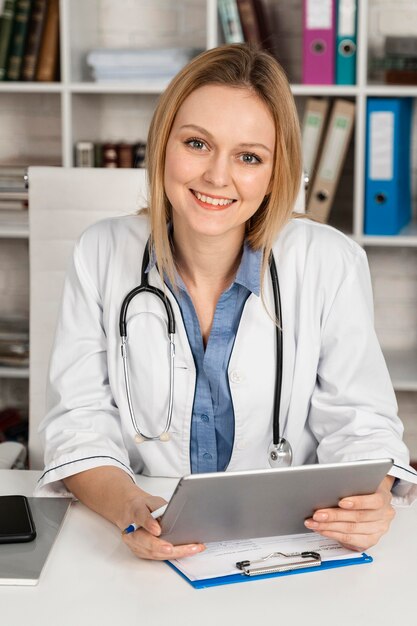 Woman working as doctor