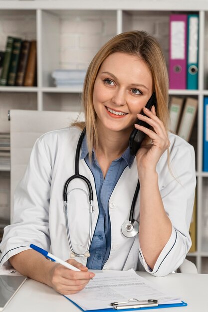 Woman working as doctor