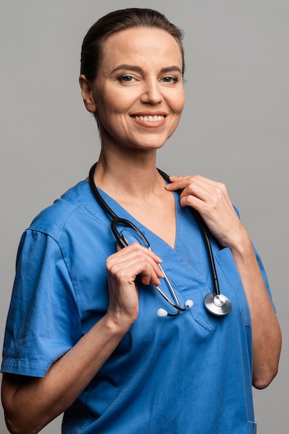 Woman working as doctor