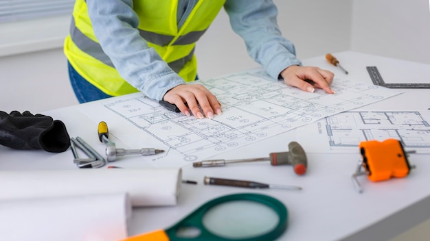 Woman working as engineer