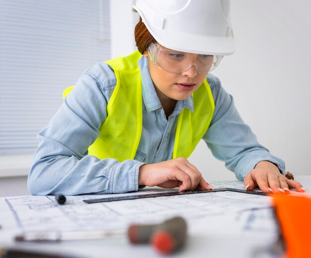 Woman working as engineer