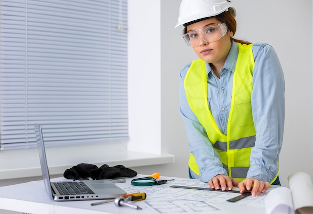 Woman working as engineer