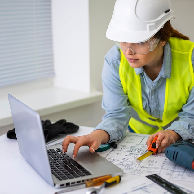 Woman working as engineer