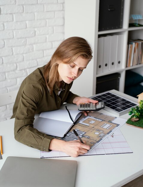 Woman working for environment projects portrait