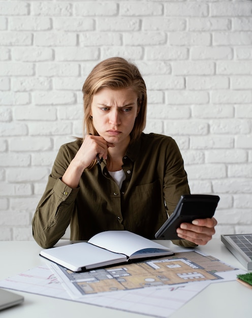 Woman working for environment projects portrait