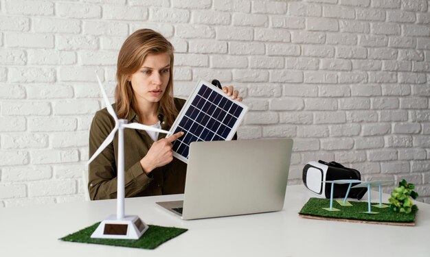 Woman working for environment projects