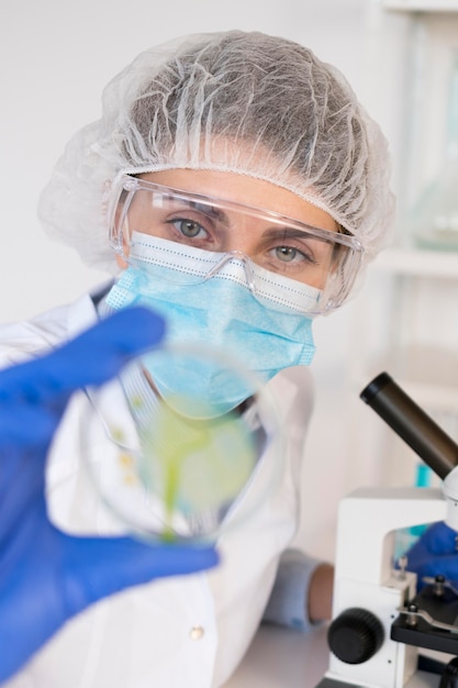 Woman working in laborator