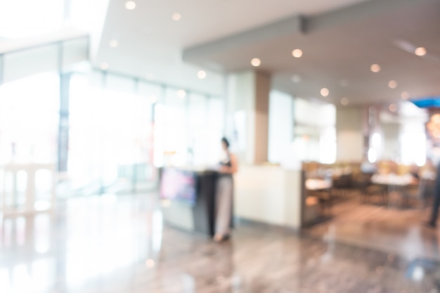 Woman working in the lobby