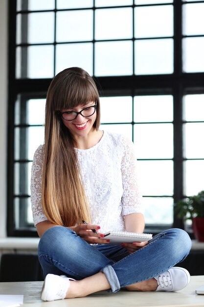 Woman working at the office