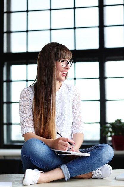 Woman working at the office