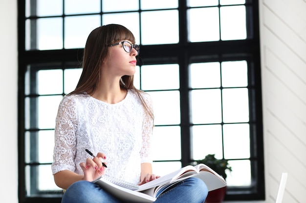 Woman working at the office