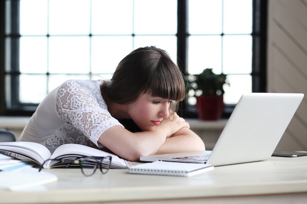 Woman working at the office