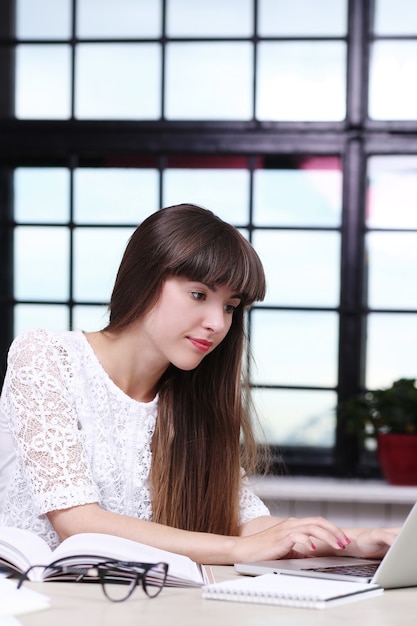 Woman working at the office