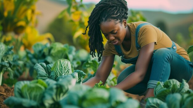 Woman working in the rural farming and agriculture sector to celebrate women in the working field for labour day