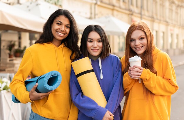 Women being friends even with ethnicity differences