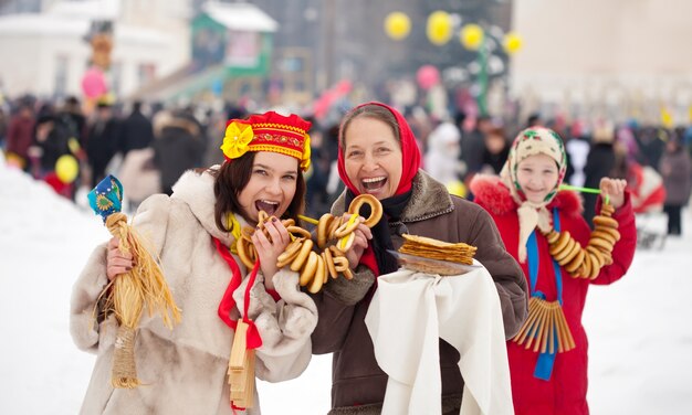 women celebrating  Pancake Week