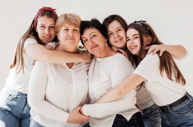 Women community lifestyle hugging each other